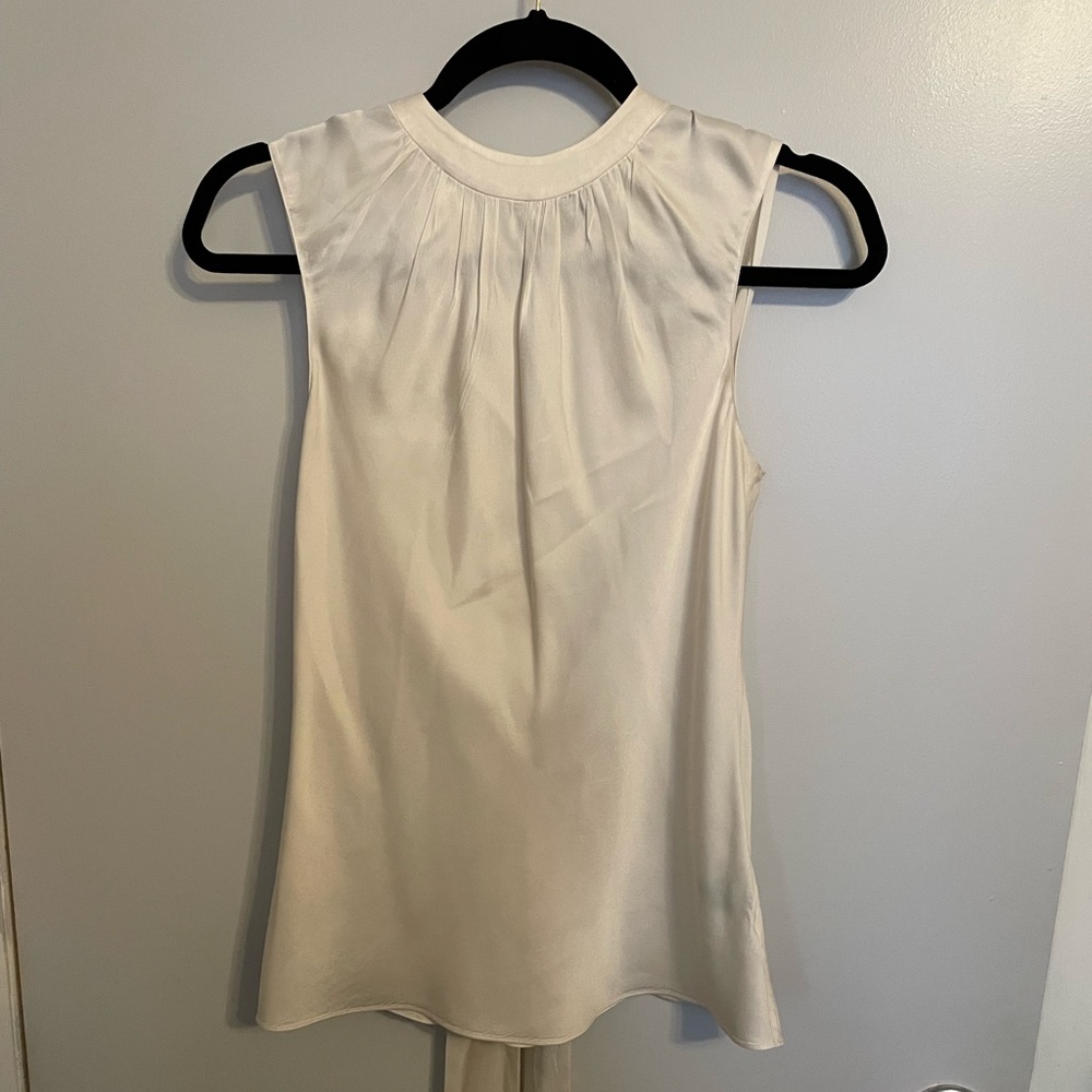 Sleeveless silk blouse
